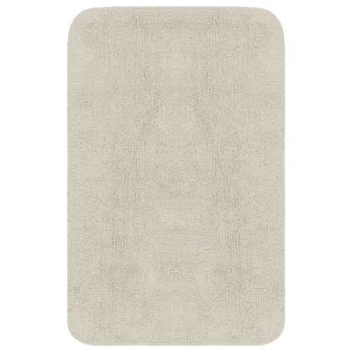  2 darabos fehér szövet fürdőszobaszőnyeg-garnitúra