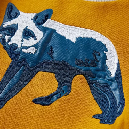 Okkersárga gyerekpulóver 128