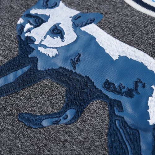 Tengerészkék melange gyerekpulóver 140