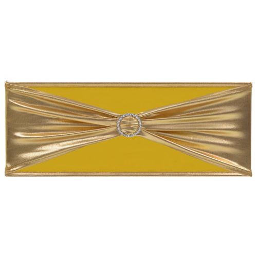  25 db aranyszín nyúlékony székcsík gyémántcsattal 