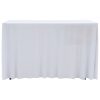  2 darab fehér sztreccs asztalszoknya 183 x 76 x 74 cm