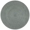  olívazöld kézzel font kör alakú jutaszőnyeg 90 cm