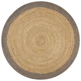  szürke szélű kézzel font jutaszőnyeg 120 cm