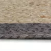  sötétszürke szélű kézzel font jutaszőnyeg 90 cm