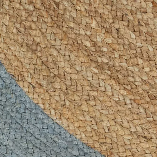 olívazöld szélű kézzel font jutaszőnyeg 120 cm