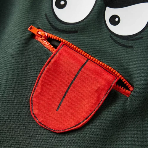 Sötétzöld gyerekpulóver 104