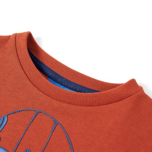 Világos rozsda színű gyerekpulóver 140