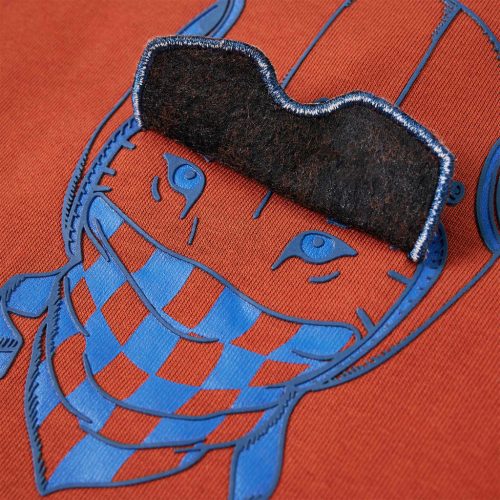 Világos rozsda színű gyerekpulóver 140