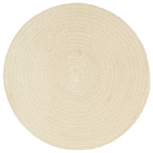  4 db sima természetes színű kerek pamutalátét 38 cm 