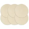  6 db sima természetes színű kerek pamutalátét 38 cm 