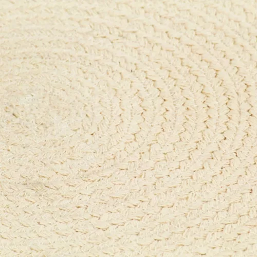  6 db sima természetes színű kerek pamutalátét 38 cm 