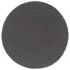  4 db sima sötétszürke kerek pamutalátét 38 cm  