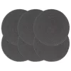  6 db sima sötétszürke kerek pamutalátét 38 cm  