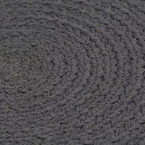  6 db sima sötétszürke kerek pamutalátét 38 cm  