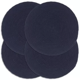  4 db sima tengerészkék kerek pamutalátét 38 cm 