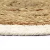  6 db sima természetes színű kerek juta-pamut alátét 38 cm 