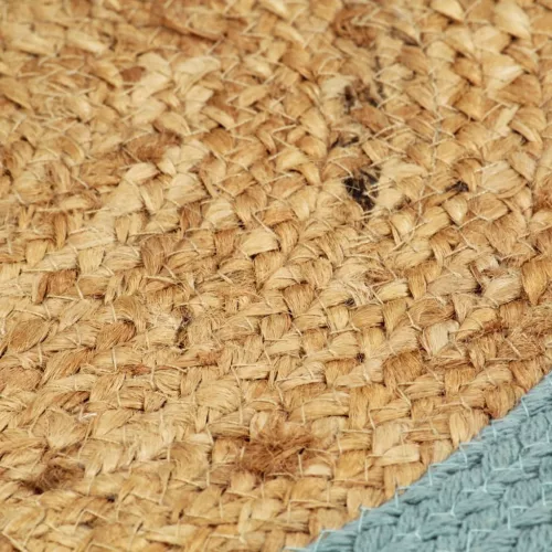  6 db természetes és zöld juta-pamut alátét 38 cm