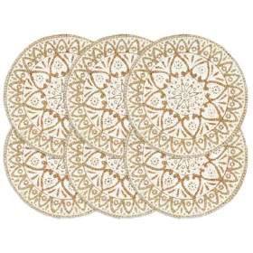  6 db fehér kerek jutaalátét 38 cm 