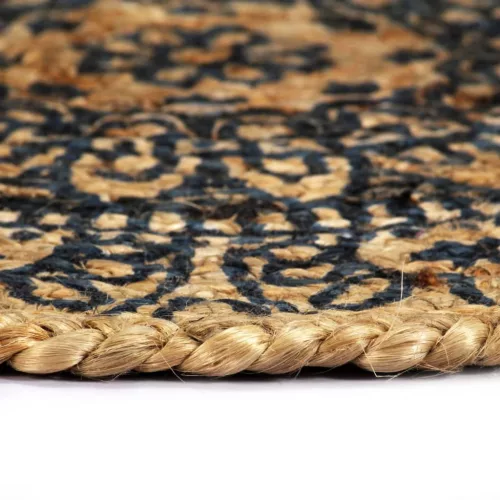  6 db sötétkék kerek jutaalátét 38 cm