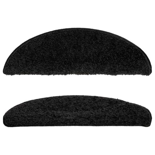  15 db fekete lépcsőszőnyeg 56 x 17 x 3 cm