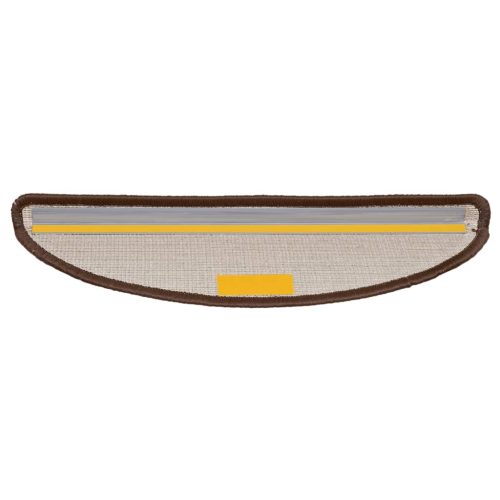  15 db barna félkör alakú lépcsőszőnyeg 56 x 17 x 3 cm