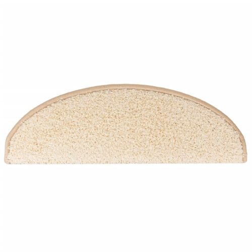  15 db krémszínű lépcsőszőnyeg 65 x 21 x 4 cm