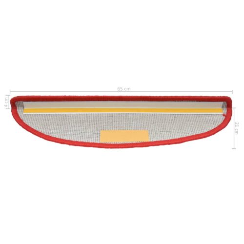  15 db piros lépcsőszőnyeg 65 x 21 x 4 cm