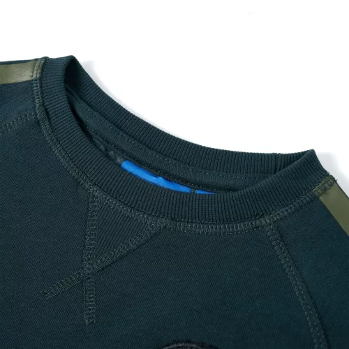 Mohazöld gyerekpulóver 128