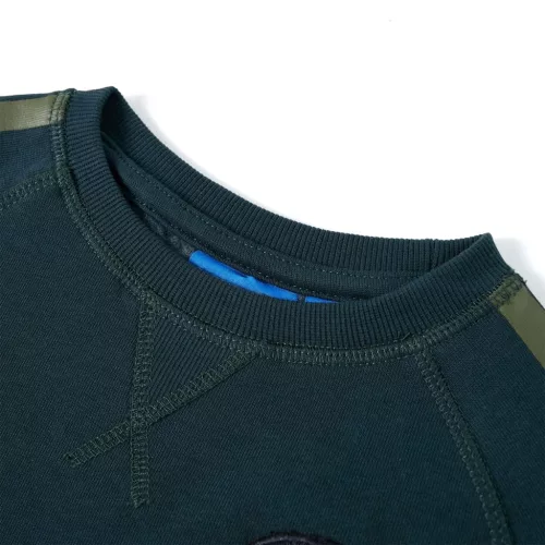 Mohazöld gyerekpulóver 140