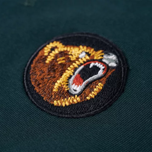 Mohazöld gyerekpulóver 140