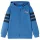 Kék kapucnis gyerekpulóver 104