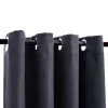  2 db antracitszürke sötétítőfüggöny fémgyűrűkkel 140 x 175 cm