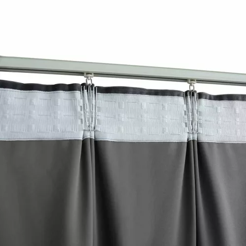  2 db antracitszürke bársony sötétítőfüggöny kampókkal 140x245