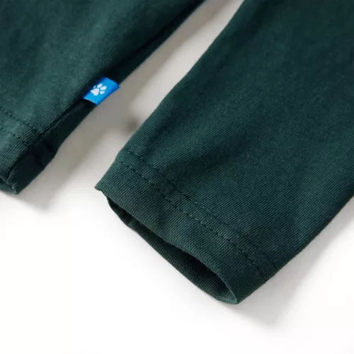 Sötétzöld hosszú ujjú gyerekpóló 104