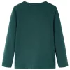 Sötétzöld hosszú ujjú gyerekpóló 128