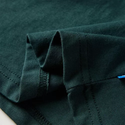 Sötétzöld hosszú ujjú gyerekpóló 128