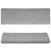  15 db világosszürke lépcsőszőnyeg, téglalap alakú széllel, 65 x 21 x 4 cm