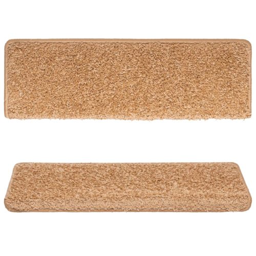  15 db bézs lépcsőszőnyeg 65x21x4 cm