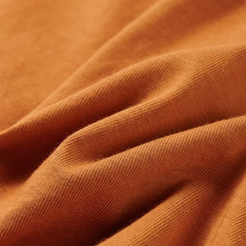 Sötét okker hosszú ujjú gyerekpóló 92