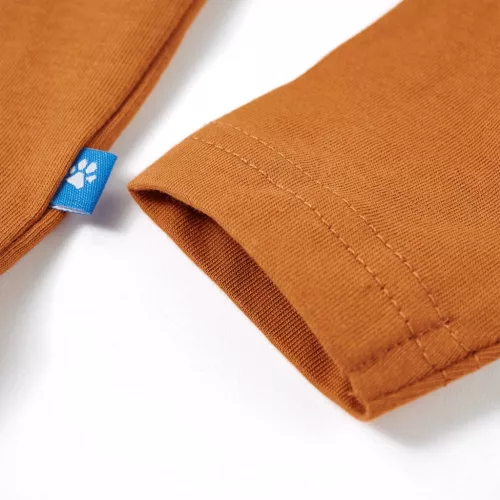 Sötét okker hosszú ujjú gyerekpóló 128