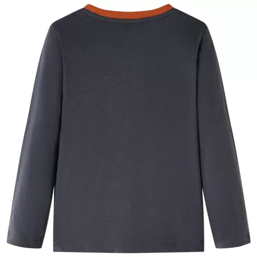 Antracit hosszú ujjú gyerekpóló 104