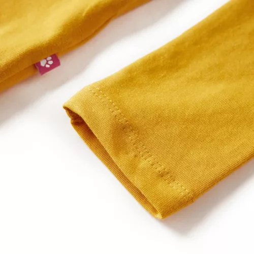 Sötét okker hosszú ujjú gyerekpóló 104