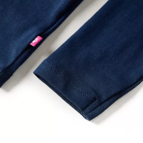 Tengerészkék hosszú ujjú gyerekpóló 128