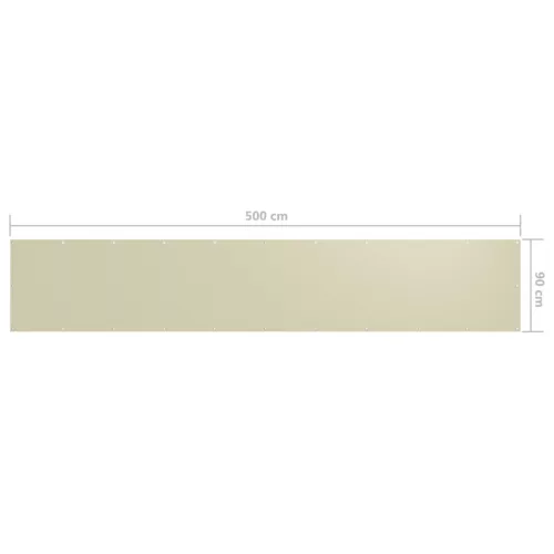  krémszínű oxford-szövet erkélynapellenző 90 x 500 cm