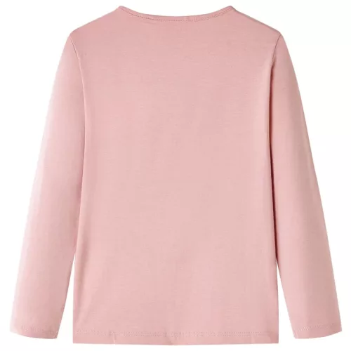 Világos rózsaszín hosszú ujjú gyerekpóló 104