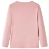 Világos rózsaszín hosszú ujjú gyerekpóló 128