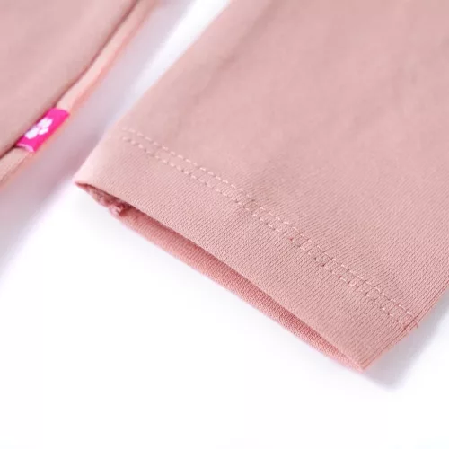 Világos rózsaszín hosszú ujjú gyerekpóló 128