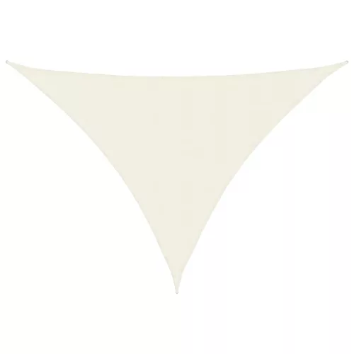  krémszínű háromszögű oxford-szövet napvitorla 5 x 5 x 6 m