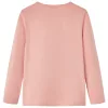 Világos rózsaszín hosszú ujjú gyerekpóló 128