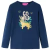Tengerészkék hosszú ujjú gyerekpóló 128